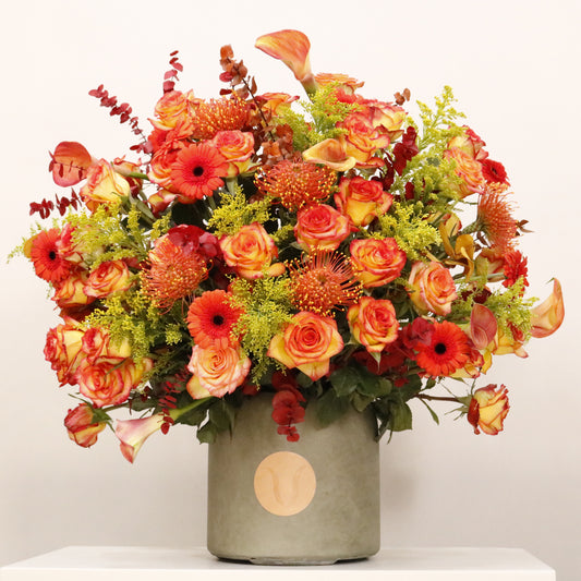Gardenia VIII luxury floral arrangement premium pink spray roses handcrafted grand elegant interiors Kuwait Vitali Concept
