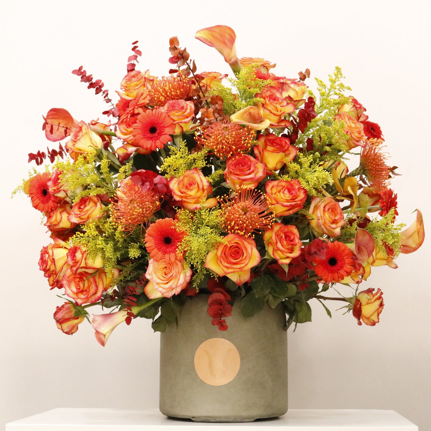 Gardenia VIII luxury floral arrangement premium pink spray roses handcrafted grand elegant interiors Kuwait Vitali Concept