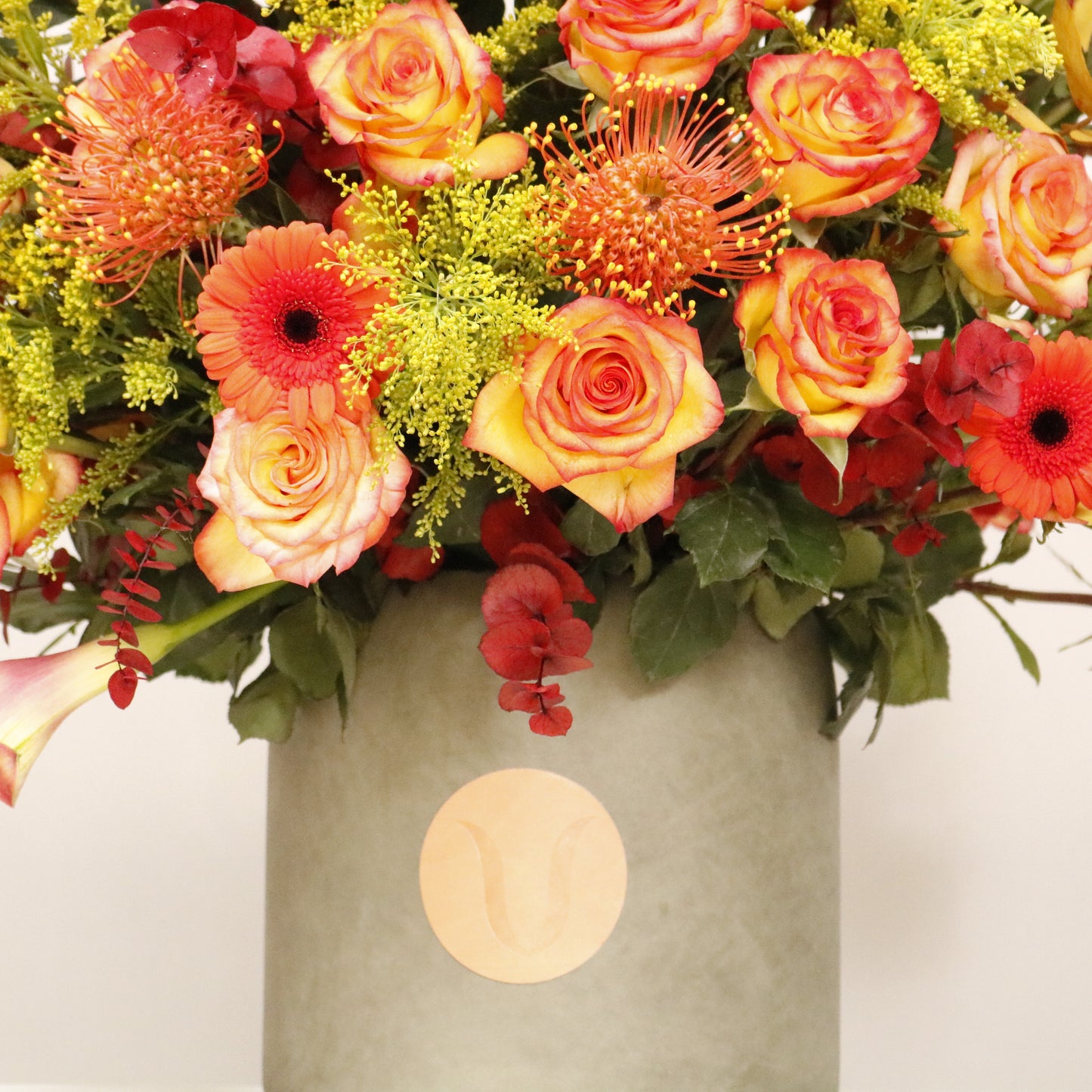 Gardenia VIII luxury floral arrangement premium pink spray roses handcrafted grand elegant interiors Kuwait Vitali Concept