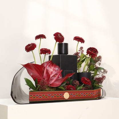 Black Label Flower Set luxury premium handcrafted floral gift set exclusive elegant VIP gifting Kuwait Vitali Concept
