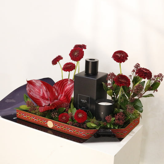 Black Label Flower Set luxury premium handcrafted floral gift set exclusive elegant VIP gifting Kuwait Vitali Concept