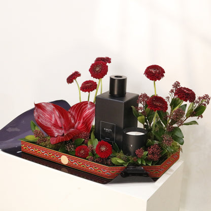 Black Label Flower Set luxury premium handcrafted floral gift set exclusive elegant VIP gifting Kuwait Vitali Concept