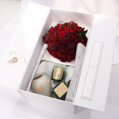 Story in a Box Elie Saab luxury floral gift box premium handcrafted blooms exclusive designer collaboration elegant Kuwait Vitali Concept