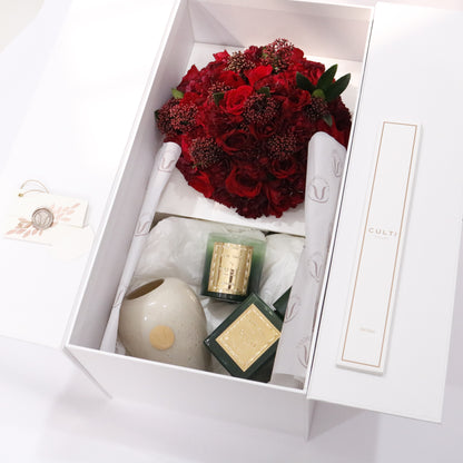 Story in a Box Elie Saab luxury floral gift box premium handcrafted blooms exclusive designer collaboration elegant Kuwait Vitali Concept