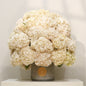 Nuage luxury hydrangea arrangement ivory blush hydrangea dome marble vase Kuwait Vitali Concept