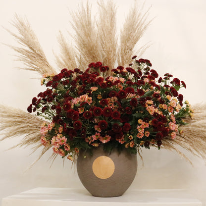 Pampecious luxury floral arrangement premium handcrafted pampas grass blooms elegant sculptural statement Kuwait Vitali Concept