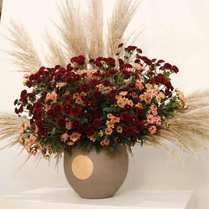 Pampecious luxury floral arrangement premium handcrafted pampas grass blooms elegant sculptural statement Kuwait Vitali Concept