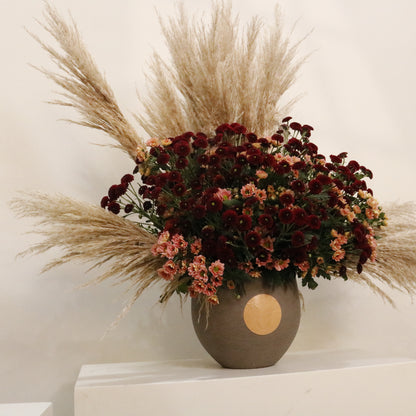 Pampecious luxury floral arrangement premium handcrafted pampas grass blooms elegant sculptural statement Kuwait Vitali Concept