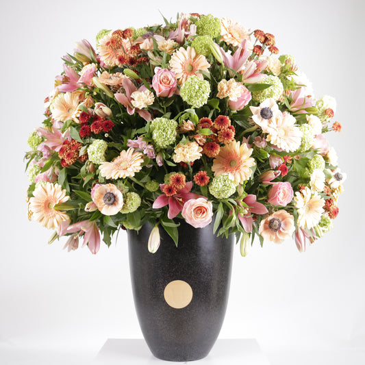 A Grand Symphony luxury floral arrangement premium handcrafted mixed blooms grand statement elegant events Kuwait Vitali Concept