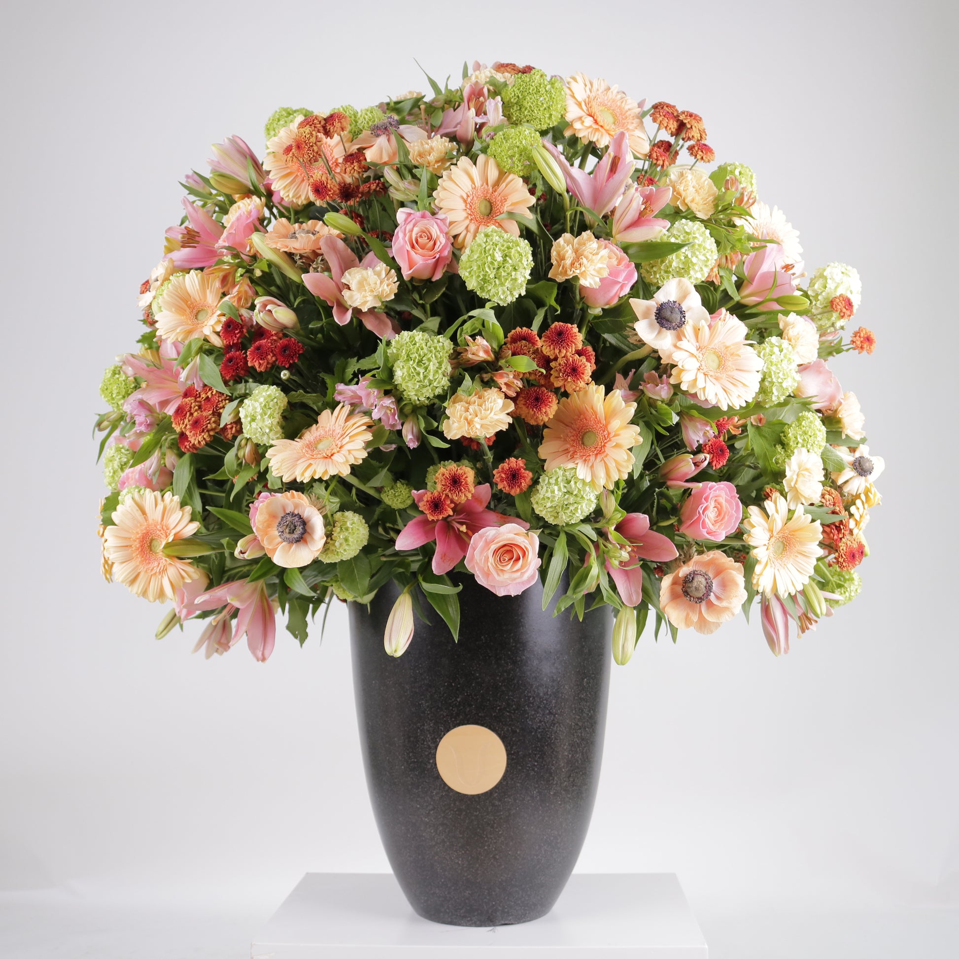 A Grand Symphony luxury floral arrangement premium handcrafted mixed blooms grand statement elegant events Kuwait Vitali Concept