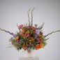 Royal Vivid luxury floral arrangement premium orange roses purple gladiolus vibrant peonies Kuwait Vitali Concept