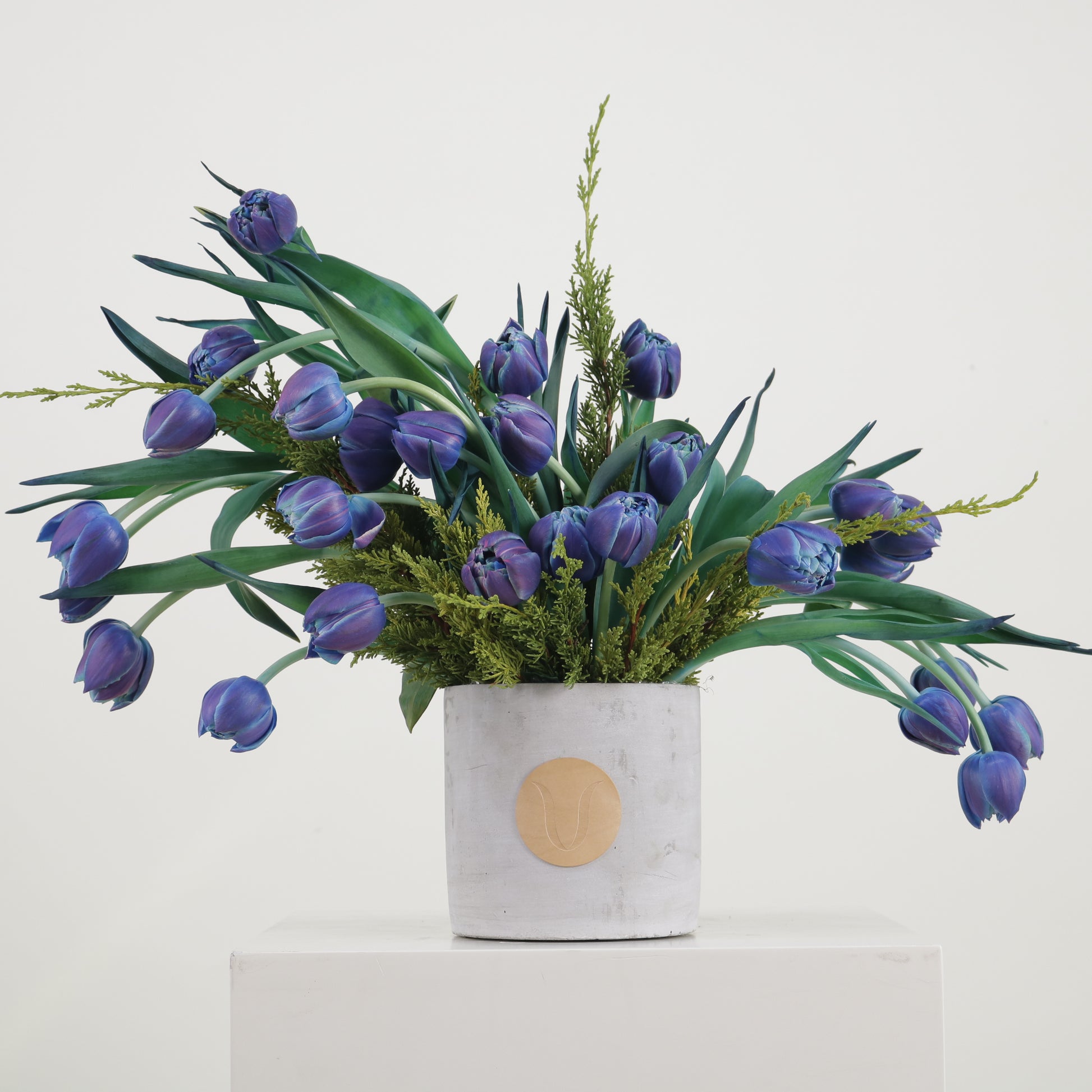 Twilight Bloom luxury floral arrangement premium handcrafted moody dark toned blooms elegant gifting Kuwait Vitali Concept