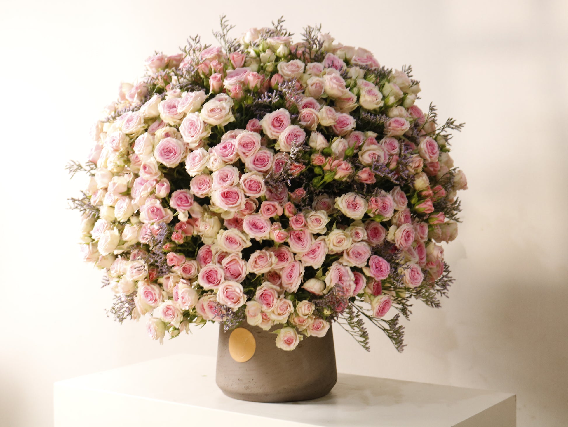 Pink Gardenia luxury floral arrangement premium pink spray roses handcrafted Kuwait Vitali Concept
