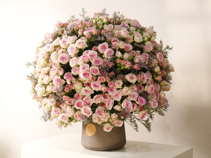 Pink Gardenia luxury floral arrangement premium pink spray roses handcrafted Kuwait Vitali Concept