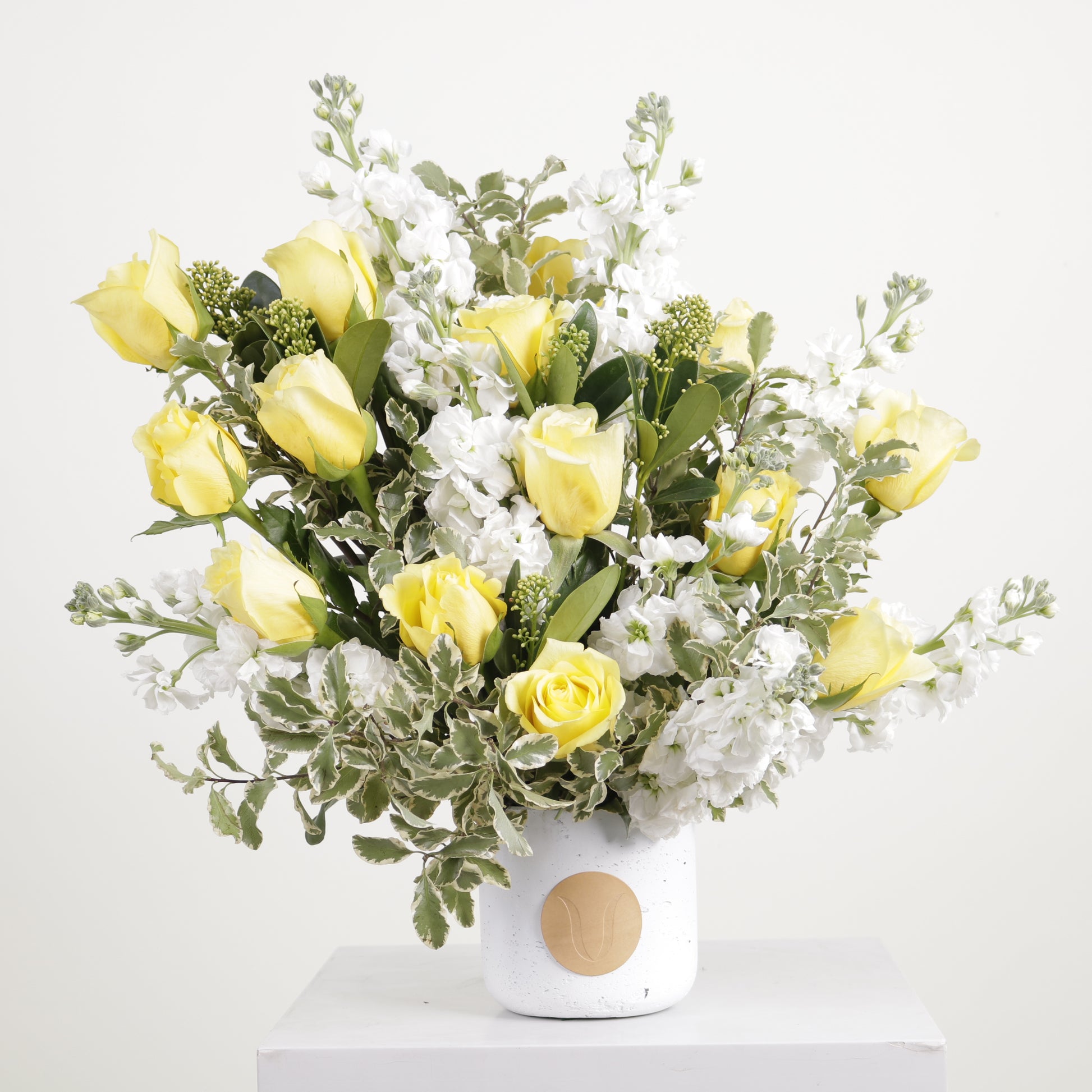 Brisa de Citrino luxury floral arrangement premium handcrafted citrus toned blooms elegant gifting Kuwait Vitali Concept