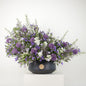 Amethyst Garden luxury floral arrangement purple alliums lilac tulips white stocks designer black bowl Kuwait Vitali Concept