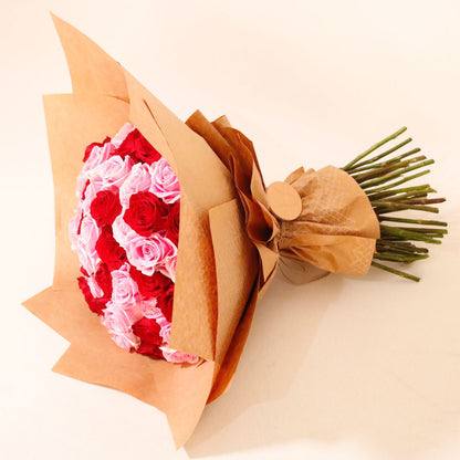 Vitali Bouquet V luxury rose bouquet 40 premium red pink roses grand gestures luxury spaces Kuwait Vitali Concept
