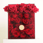 Luxurious box with Royal Roses, perfect for anniversaries and romantic gifts. Elegant red roses arranged beautifully inside the box.