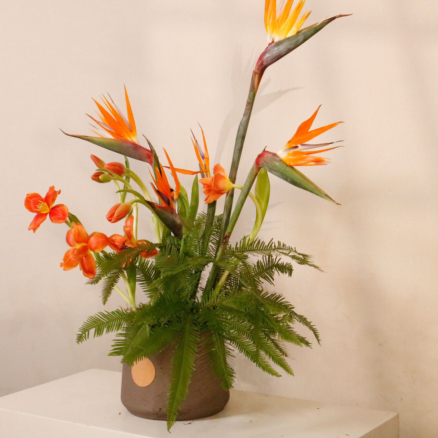 Amor Aurantiacus luxury floral arrangement premium handcrafted orange blooms elegant romantic gifting Kuwait Vitali Concept