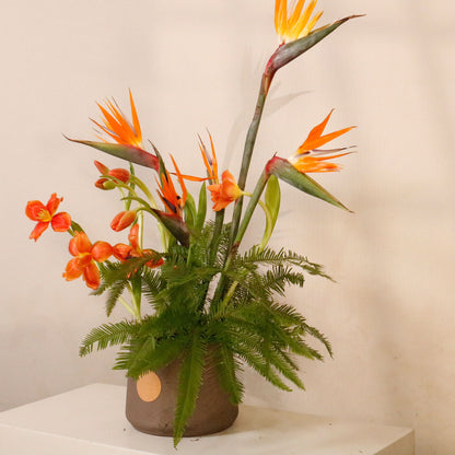 Amor Aurantiacus luxury floral arrangement premium handcrafted orange blooms elegant romantic gifting Kuwait Vitali Concept